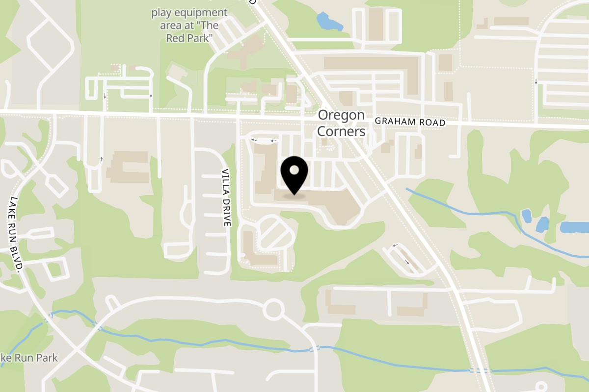 Map showing the location of El Taco Express on 3022 Graham Rd in Stow